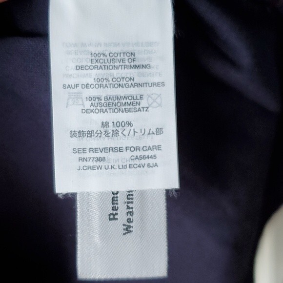 J. CREW BLUE EMBROIDERED TRIM TASSEL SLEEVELESS TOP LARGE - Picture 7 of 12